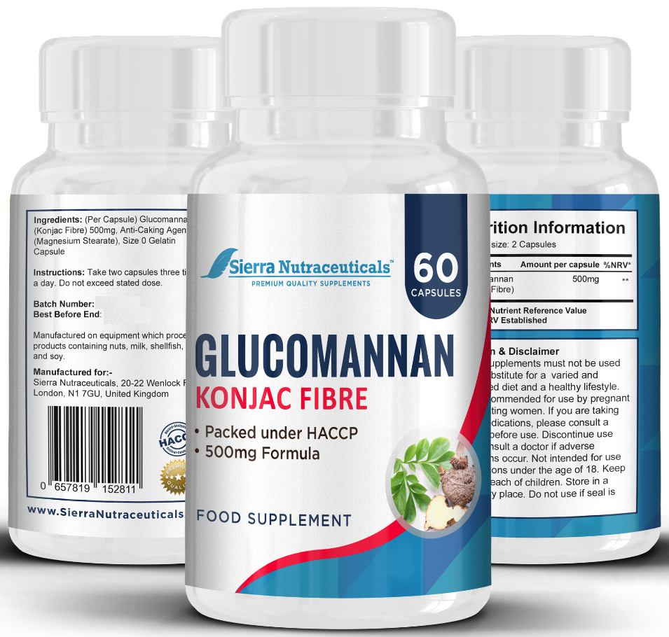 Glucomannan Pure Powder Capsules – Konjak   Root Fiber Appetite Suppressant + Natural   Weight Loss Supplement – Constipation Relief   – Lowers Cholesterol + Regulates Blood   Sugar.